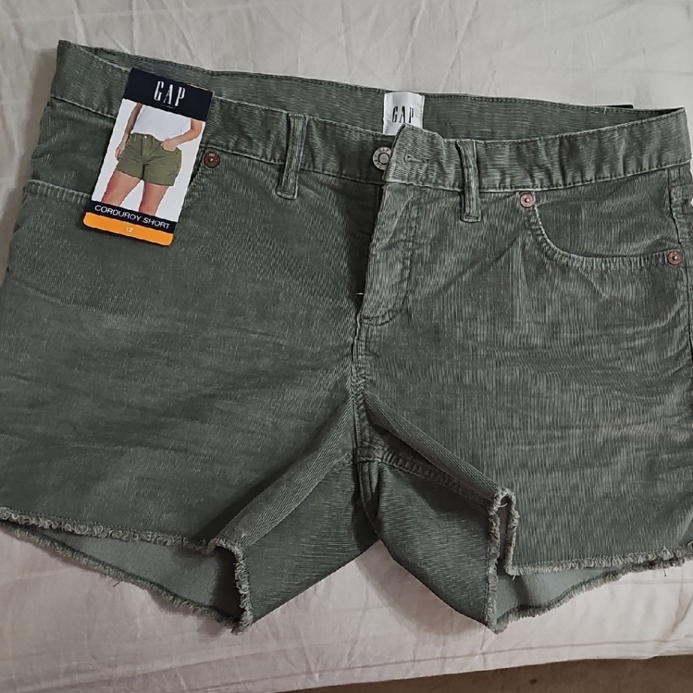 GAP Olive Corduroy Shorts